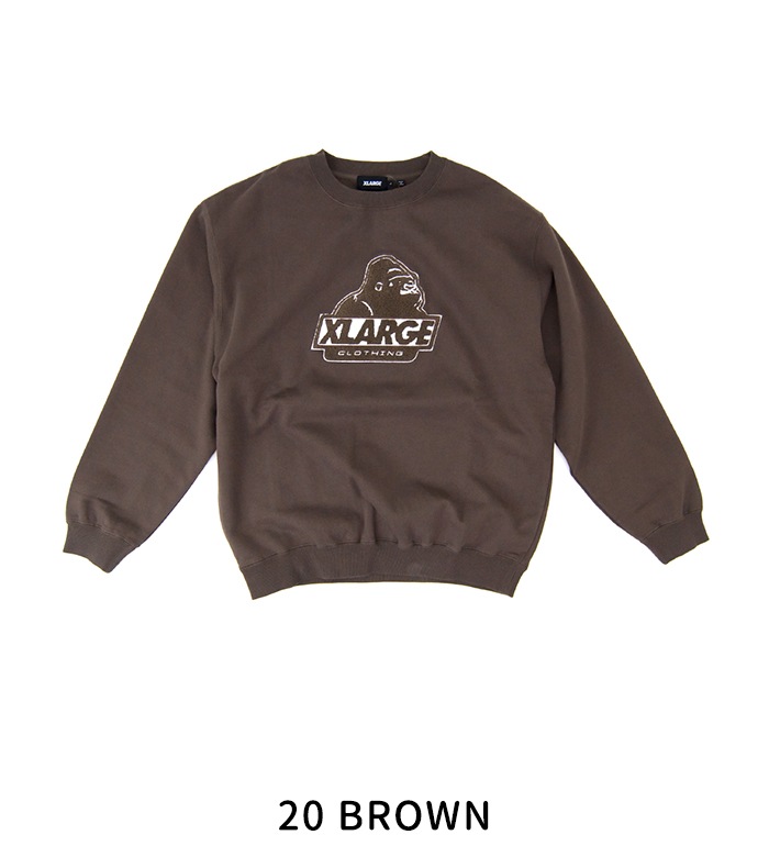 XLARGE」 長袖ニット L ブラウン メンズ XLARGE（エクストラ ラージ 