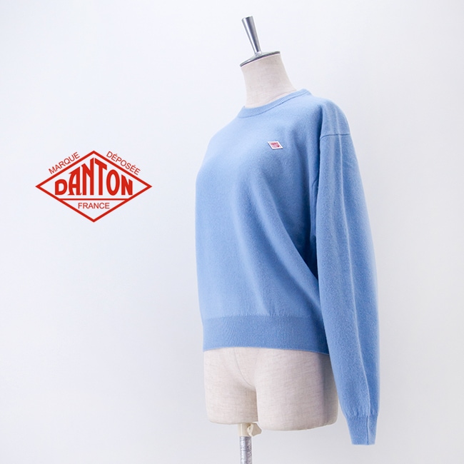 DANTON ダントン レディース ラムウール クルーネックニットプル
