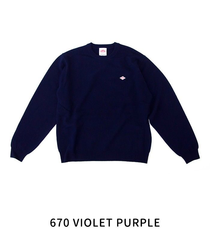 DANTON ダントン メンズ ラムウール クルーネックニットプルオーバー