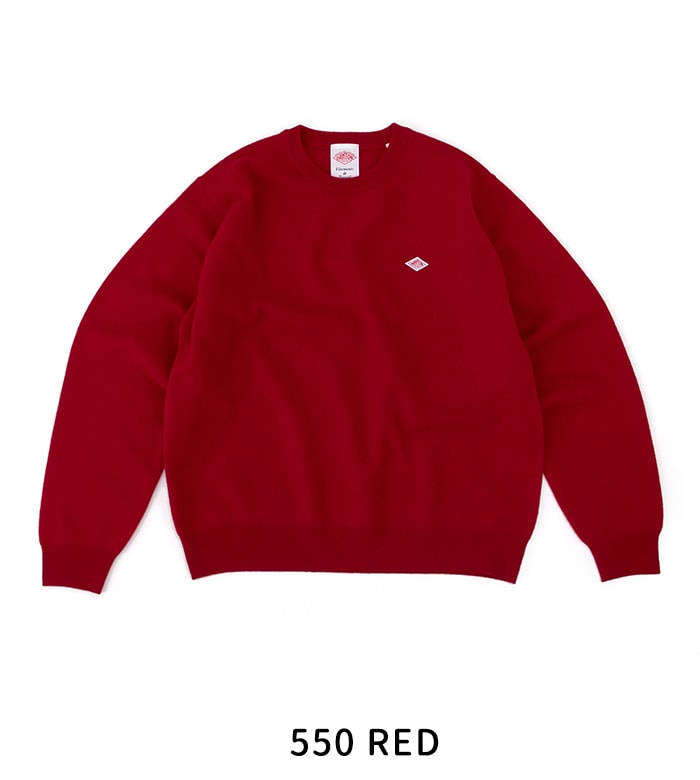 DANTON ダントン メンズ ラムウール クルーネックニットプルオーバー