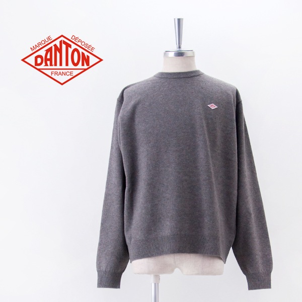 DANTON ダントン メンズ ラムウール クルーネックニットプルオーバー