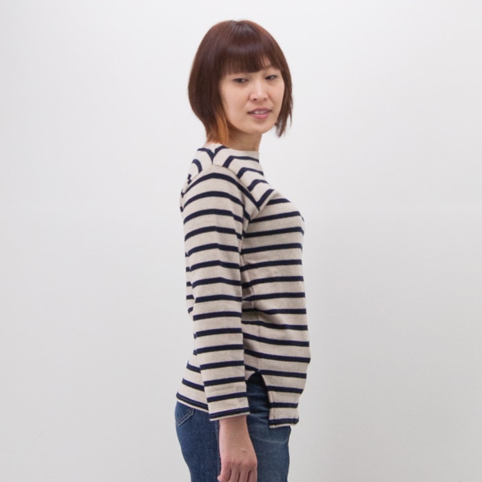 SAINTJAMES セントジェームス レディース 圧縮ウールボーダーセーター