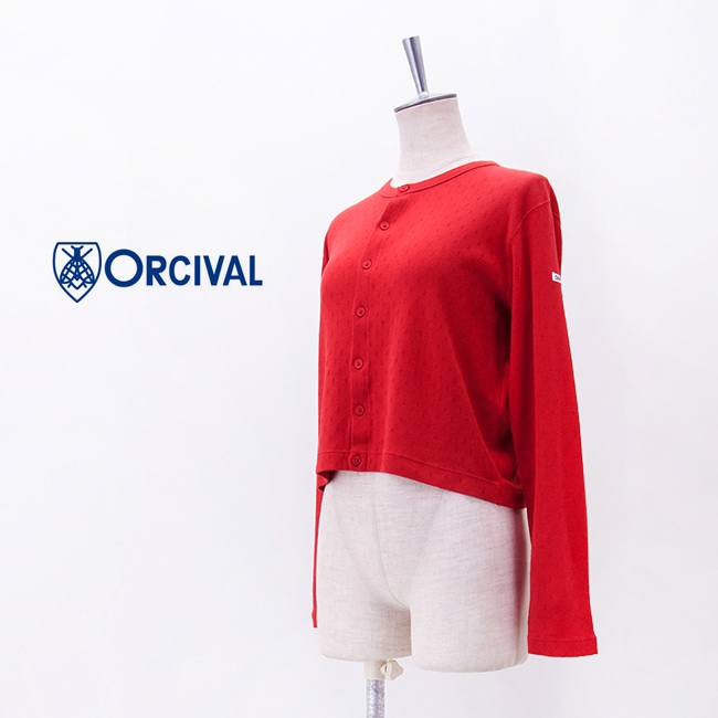 ORCIVAL オーシバル レディース パターンメッシュ コットン クルー