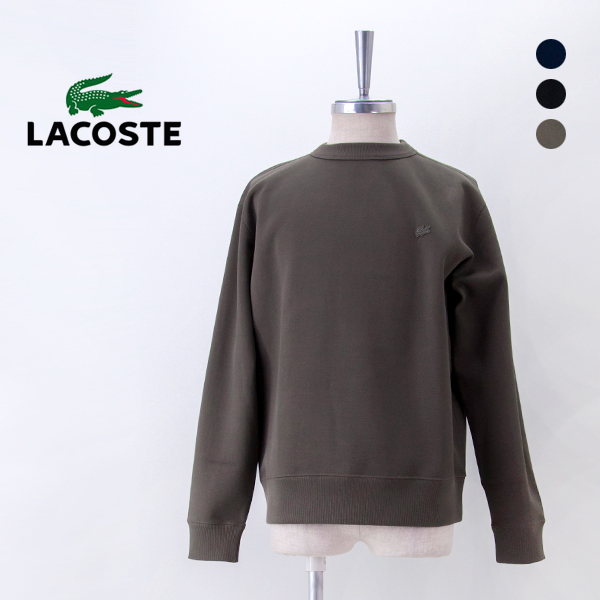新品未使用★ロゴ ニット　グレー　L　ラスト1点のみ SOLDOUT】LACOSTE ラコステ メンズ 鹿の子ニット ワントーンクルー