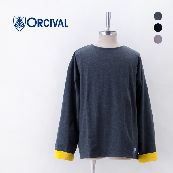 SOLDOUT】ORCIVAL オーシバル メンズ コットン天竺 ボートネックプル 