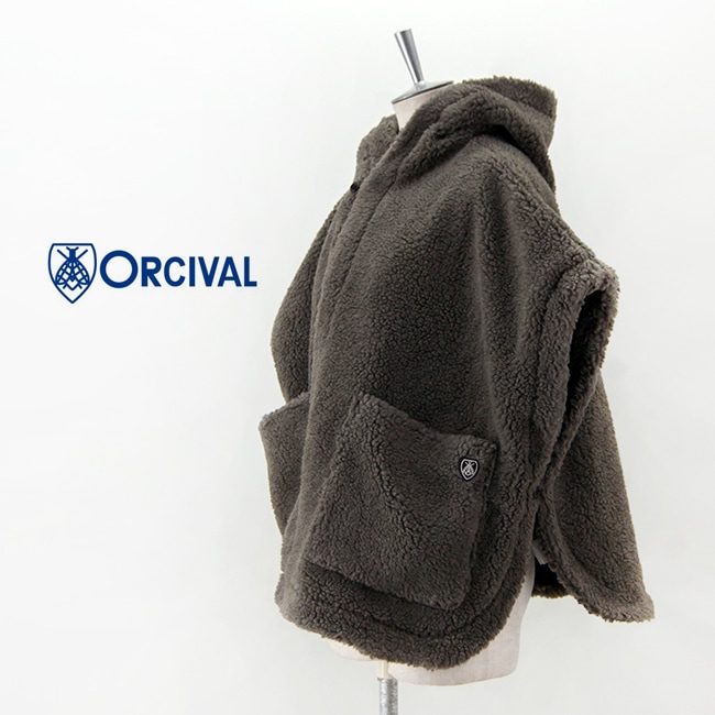 SOLDOUT】ORCIVAL オーシバル レディース ボア フードポンチョ［OR