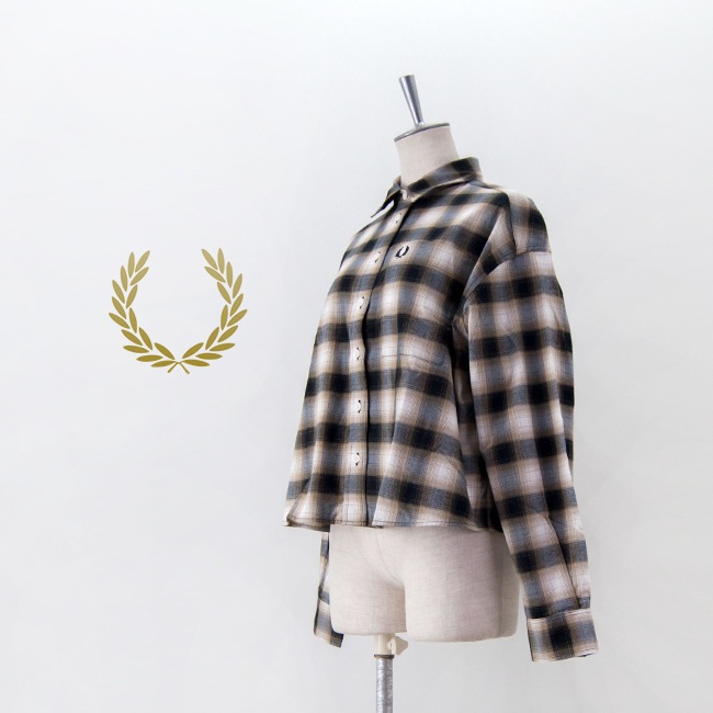 SOLDOUT】FRED PERRY フレッドペリー レディース ブラッシュドチェック