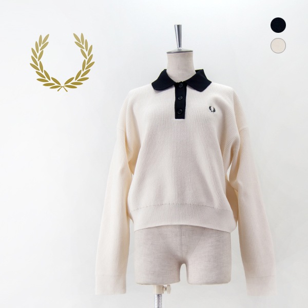 SOLDOUT】FRED PERRY フレッドペリー レディース ニットシャツ［K8136