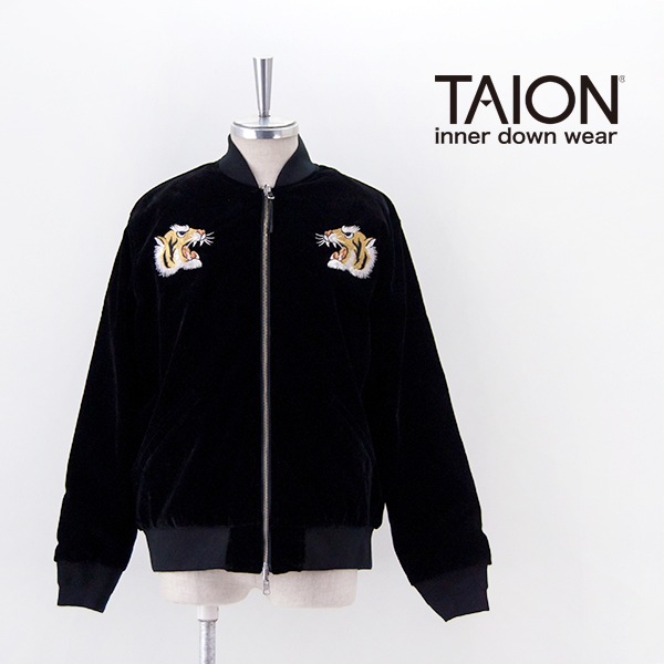 TAION スカジャン サイズL Black/Navy リバーシブルジャケット TAION スカジャン サイズL Black/Navy リバーシブルジャケット