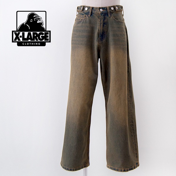 XLARGE バギーデニムパンツ XL OLD ENGLISH BAGGY DENIM PANTS（デニムパンツ）｜XLARGE