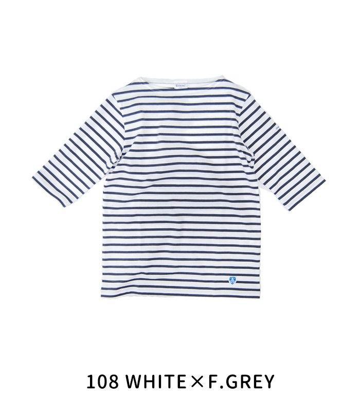 ORCIVAL オーシバル レディース ボートネック5分袖Tシャツ［OR