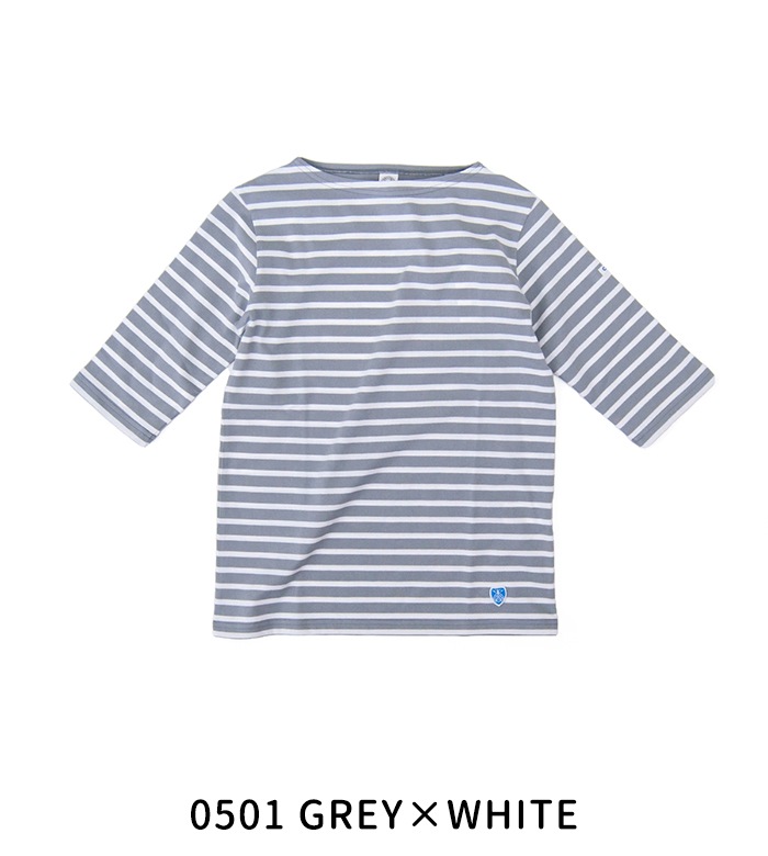 ORCIVAL オーシバル レディース ボートネック5分袖Tシャツ［OR