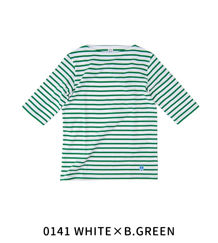 ORCIVAL オーシバル レディース ボートネック5分袖Tシャツ［OR