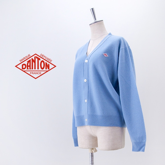 DANTON ダントン レディース ラムウール Vネックニットカーディガン
