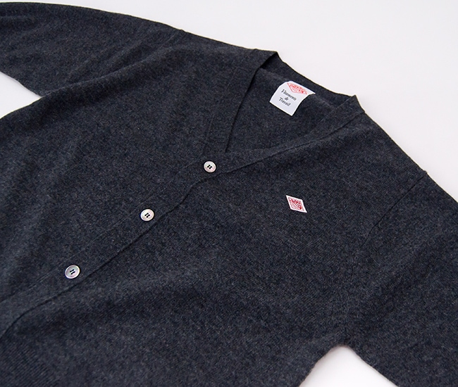 DANTON ダントン レディース ラムウール Vネックニットカーディガン