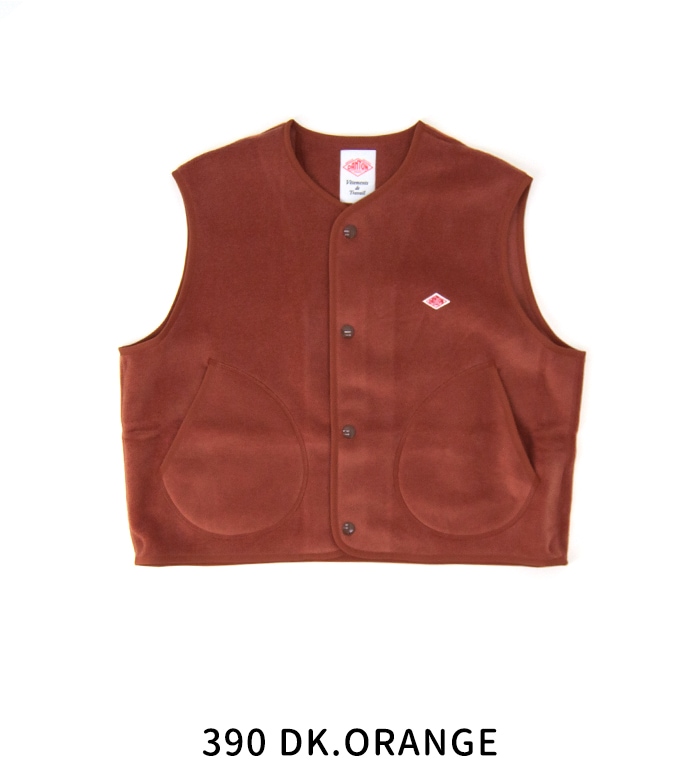 SOLDOUT】DANTON ダントン レディース フリース カラーレスベスト［DT