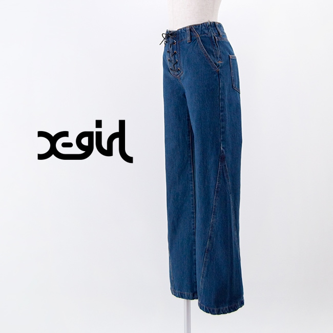 SALE 20%OFF】X-girl エックスガール レディース レースアップ デニム