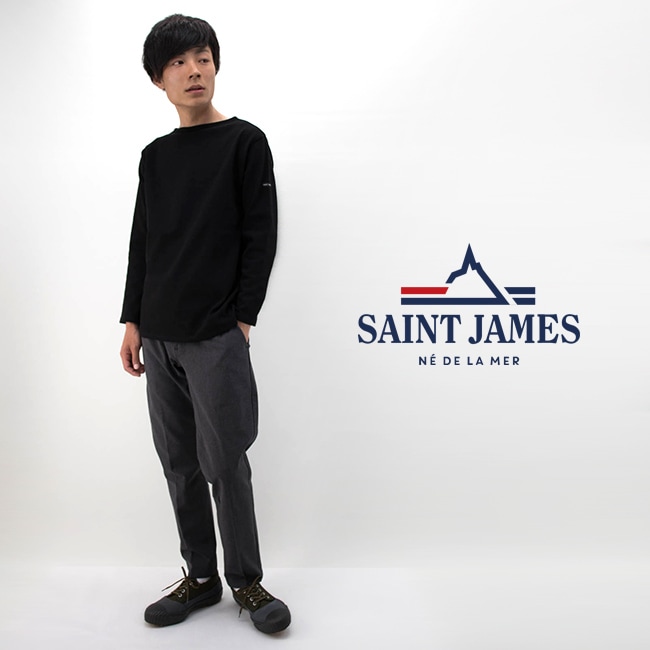 SAINTJAMES セントジェームズOUESSANT SOLID/ブラックT6 SAINT JAMES セントジェームス メンズ OUESSANT SOLID［OUESSANT U A