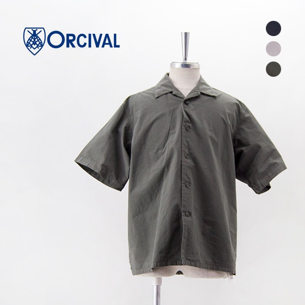 ORCIVAL オーシバル メンズ オープンカラー ショートスリーブ