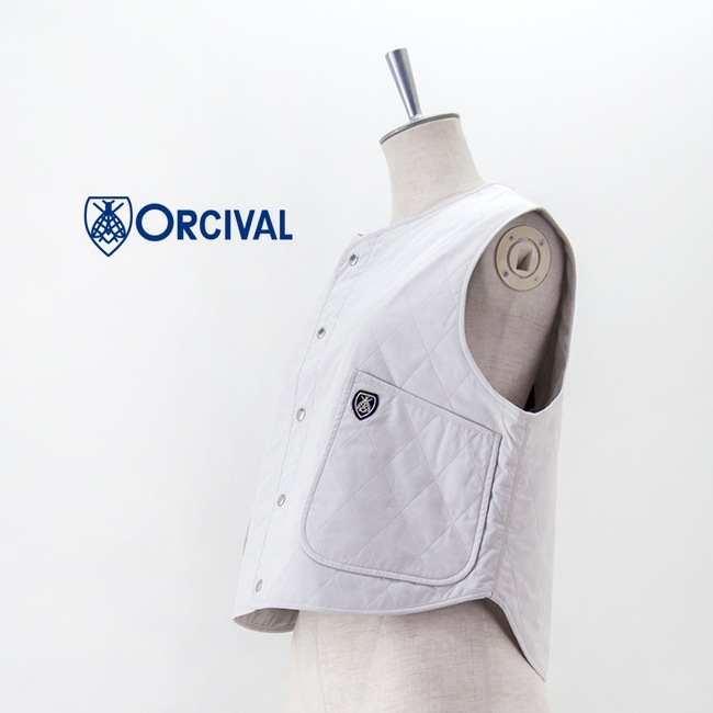 SOLDOUT】ORCIVAL オーシバル レディース 中綿カラーレスベスト［OR