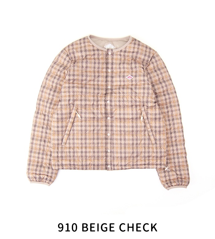 【専用】DANTON ナイロンジャケット チェック柄 36 SALE 30%OFF】DANTON ダントン レディース クルーネックインナーダウン