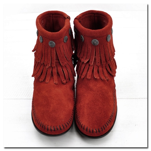 SALE 50%OFF】MINNETONKA ミネトンカ Double Fringe Side Zip Boot