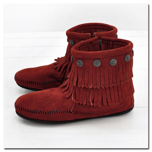 SALE 50%OFF】MINNETONKA ミネトンカ Double Fringe Side Zip Boot