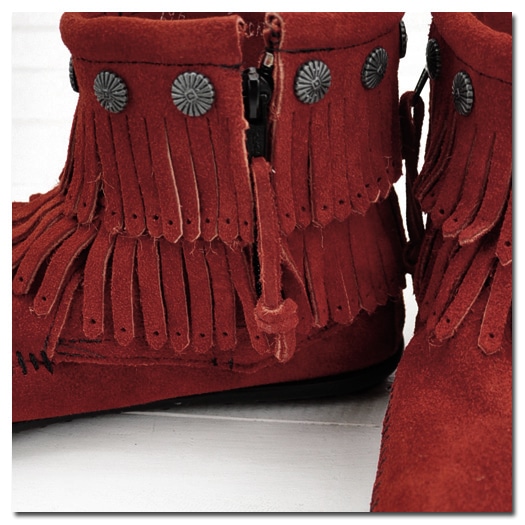 SALE 50%OFF】MINNETONKA ミネトンカ Double Fringe Side Zip Boot