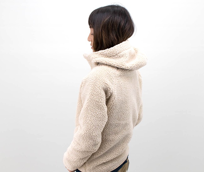 美品 Gymphlex ジムフレックス ボアジャケット ノーカラー ベージュ12 