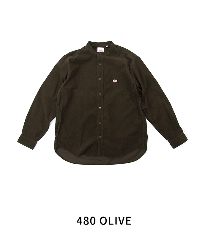 ☆ともじろう☆　DANTON　コーデュロイ　バンドカラーシャツ　40 DANTON ダントン メンズ コーデュロイ バンドカラーシャツ［DT