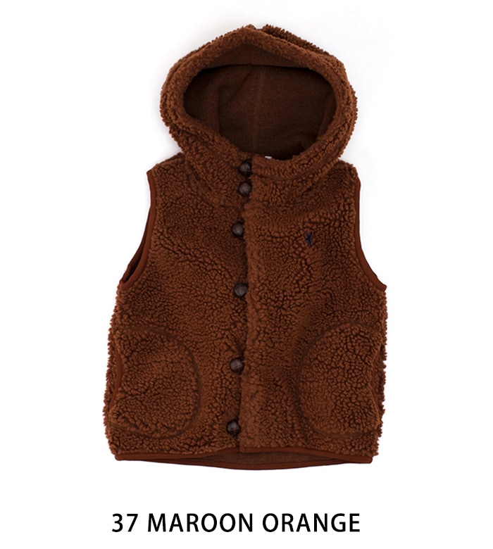 Gymphlex ジムフレックス キッズ くるみボタン ボアベスト［J-1142PL