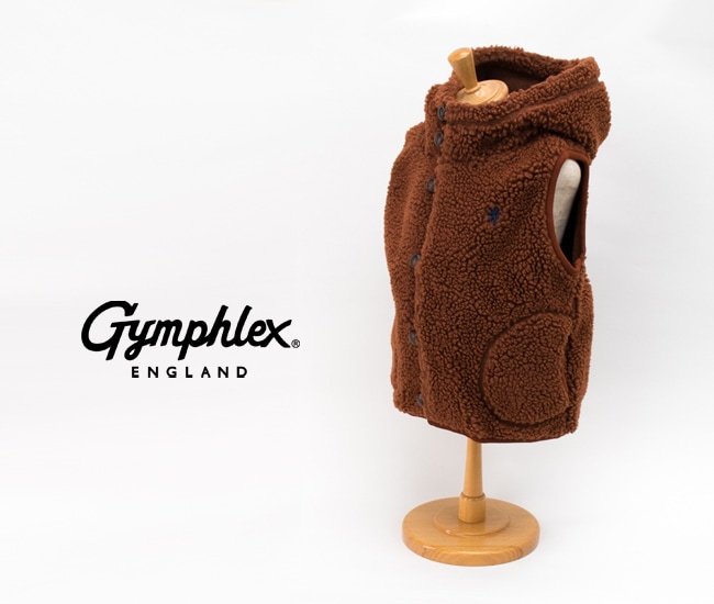 Gymphlex ジムフレックス キッズ くるみボタン ボアベスト［J-1142PL