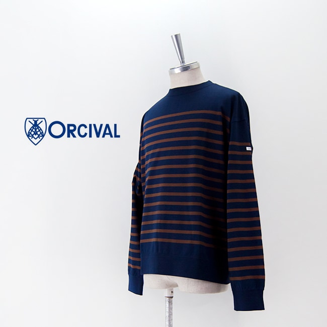 SALE 40%OFF】ORCIVAL オーシバル メンズ コットン パネルボーダー