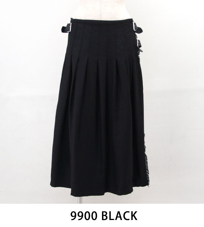 O'NEIL of DUBLIN ロングスカート プリーツ ブラック ベルト O'NEIL of DUBLIN（オニールオブダブリン） スカート 「別注」「O'NEIL