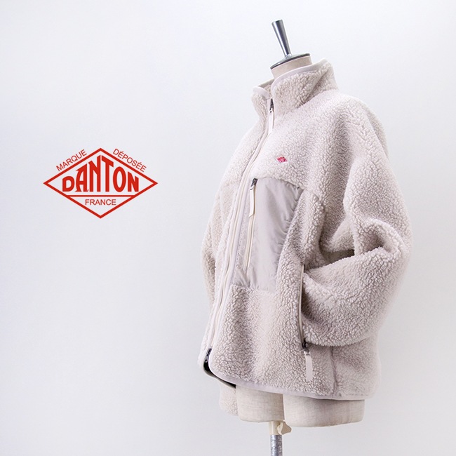 SOLDOUT】DANTON ダントン レディース ライトボア スタンドカラー