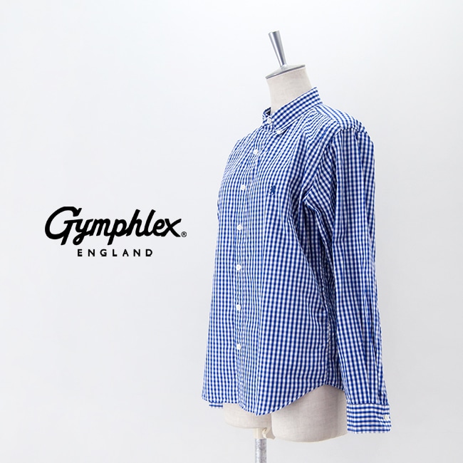 Gymphlex ジムフレックス レディース ボタンダウン ギンガムチェック