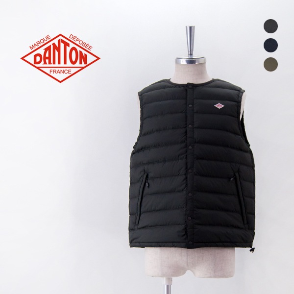 DANTON ダントン メンズ クルーネック インナーダウンベスト［DT