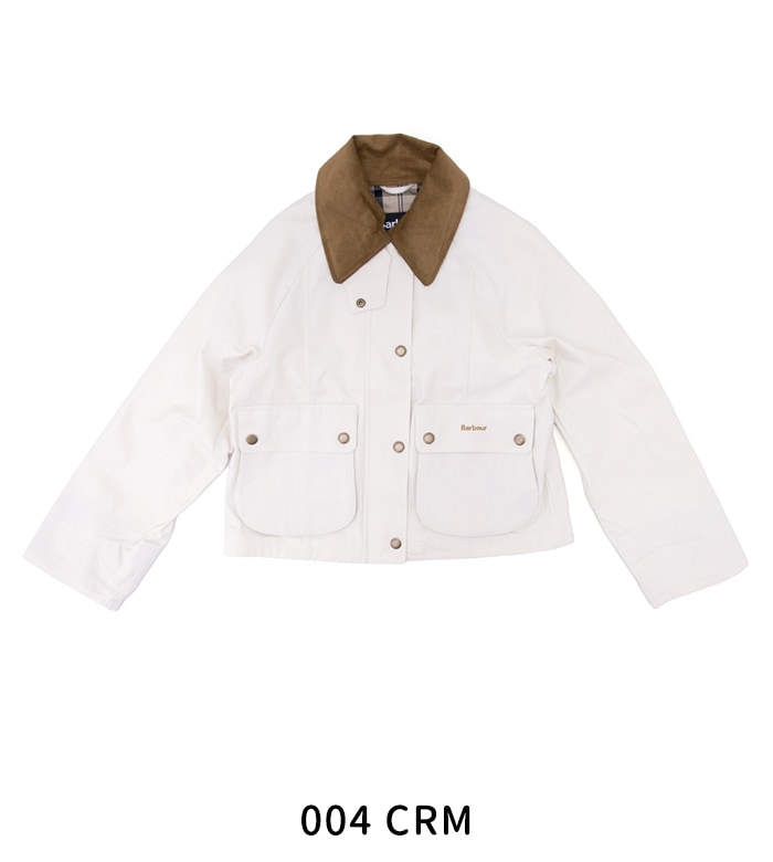 ✨美品✨ Barbour ホワイト カジュアルジャケット M Abbey カジュアルジャケット（レディース）｜ノンワックスジャケット