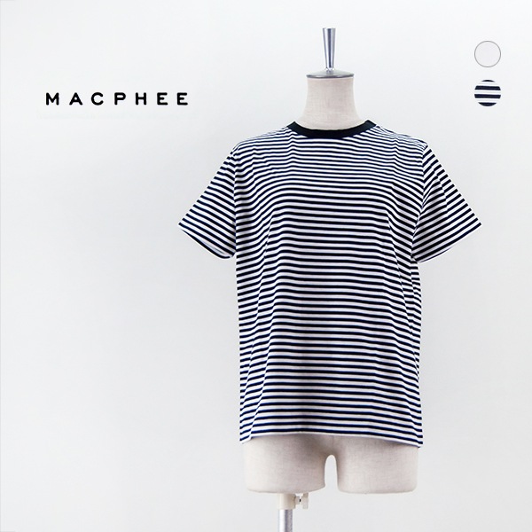 MACPHEE ストライプ 半袖Tシャツ