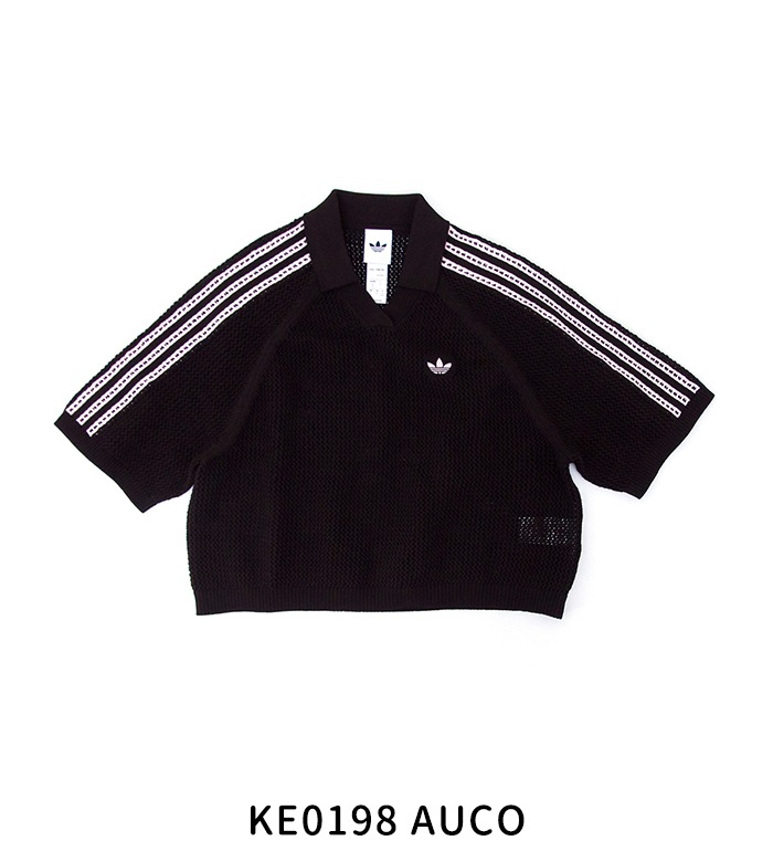 SOLDOUT】adidas アディダス レディース ニット かぎ針編み ポロ
