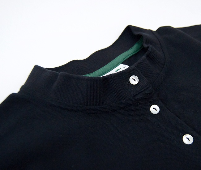 SOLDOUT】LACOSTE ラコステ レディース リブスタンドカラー5分袖