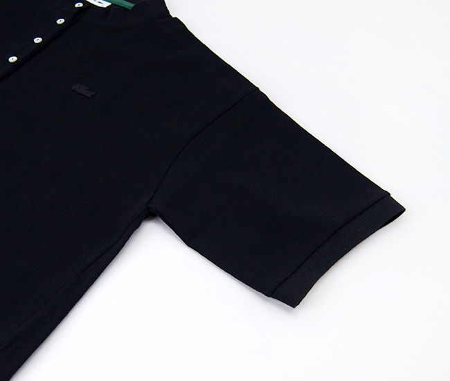SOLDOUT】LACOSTE ラコステ レディース リブスタンドカラー5分袖