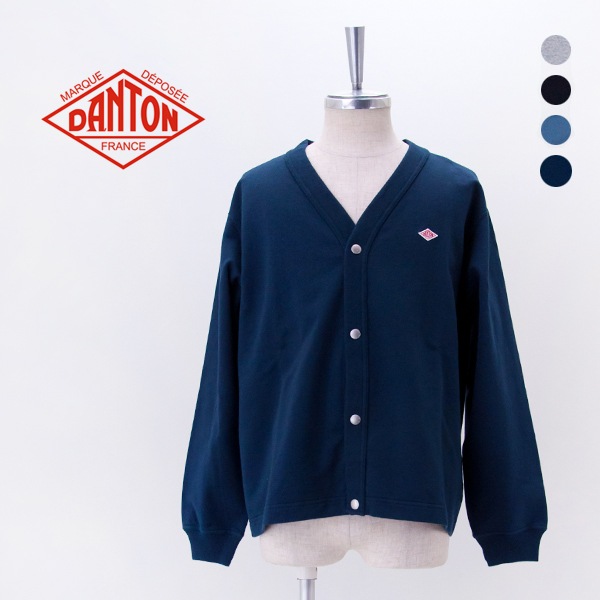 DANTON ダントン メンズ コットンテリー Vネックカーディガン［DT