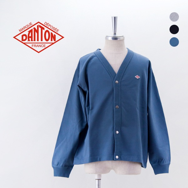DANTON ダントン メンズ コットンテリー Vネックカーディガン