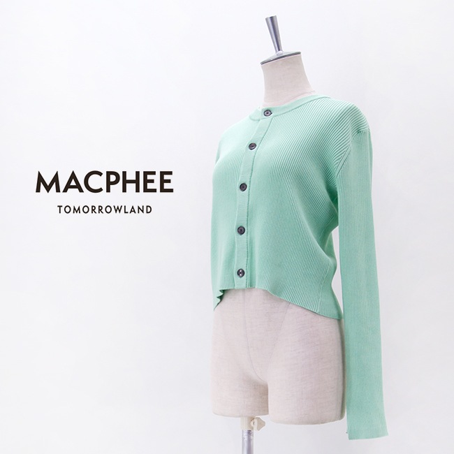 未使用　MACPHEE コットン100%クルーネックスナップカーディガン 新品】MACPHEE コットン100%クルーネックスナップカーディガン - メルカリ
