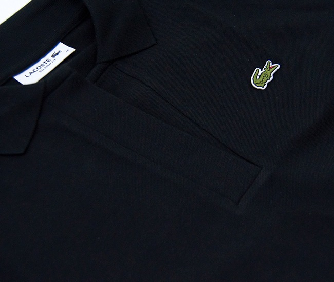 ラコステ LACOSTE ラップフロント クロップド丈半袖ポロシャツ