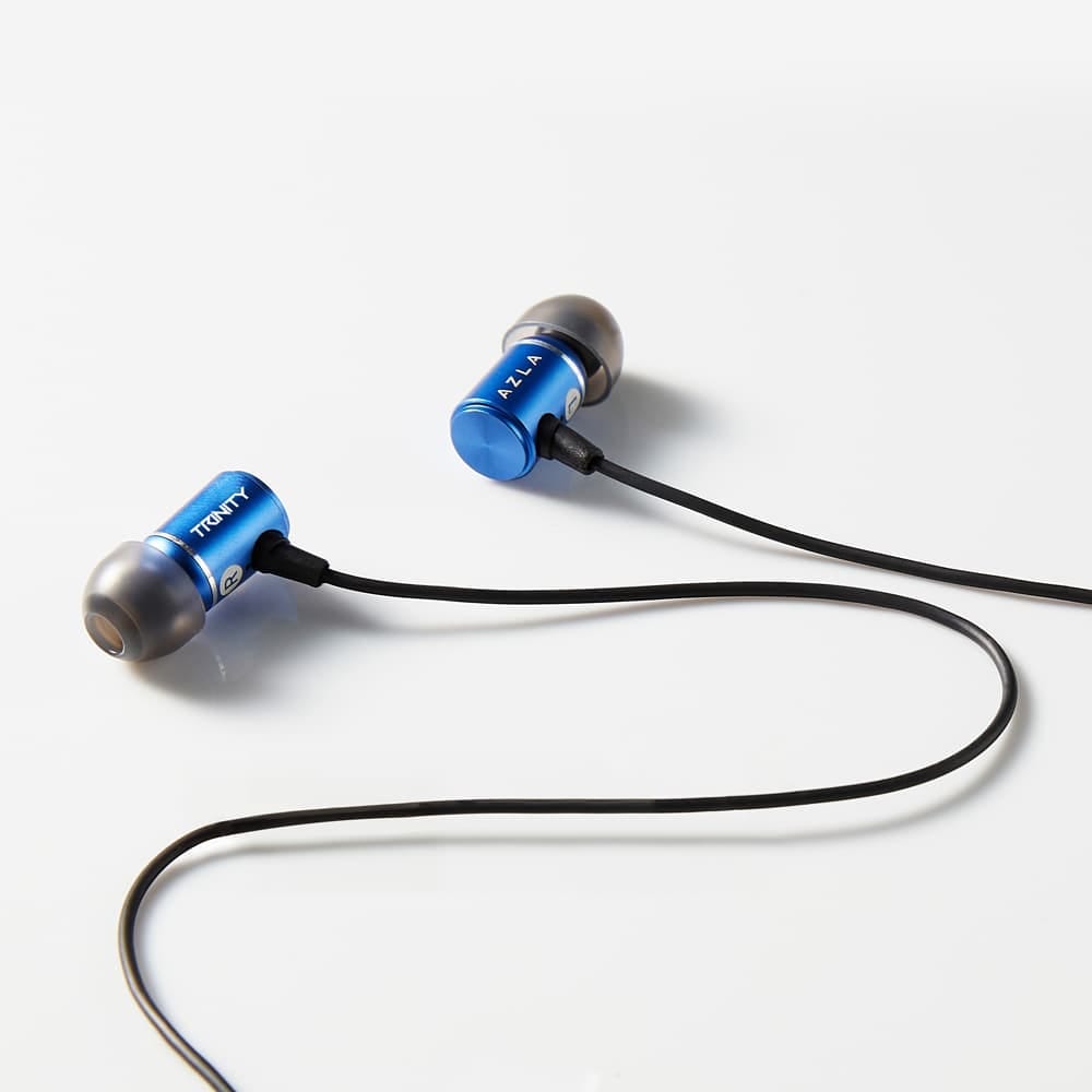 AZLA 有線イヤホン TRINITY Blue [3.5mm L字プラグ AZL-TRINITY-ST-BLU