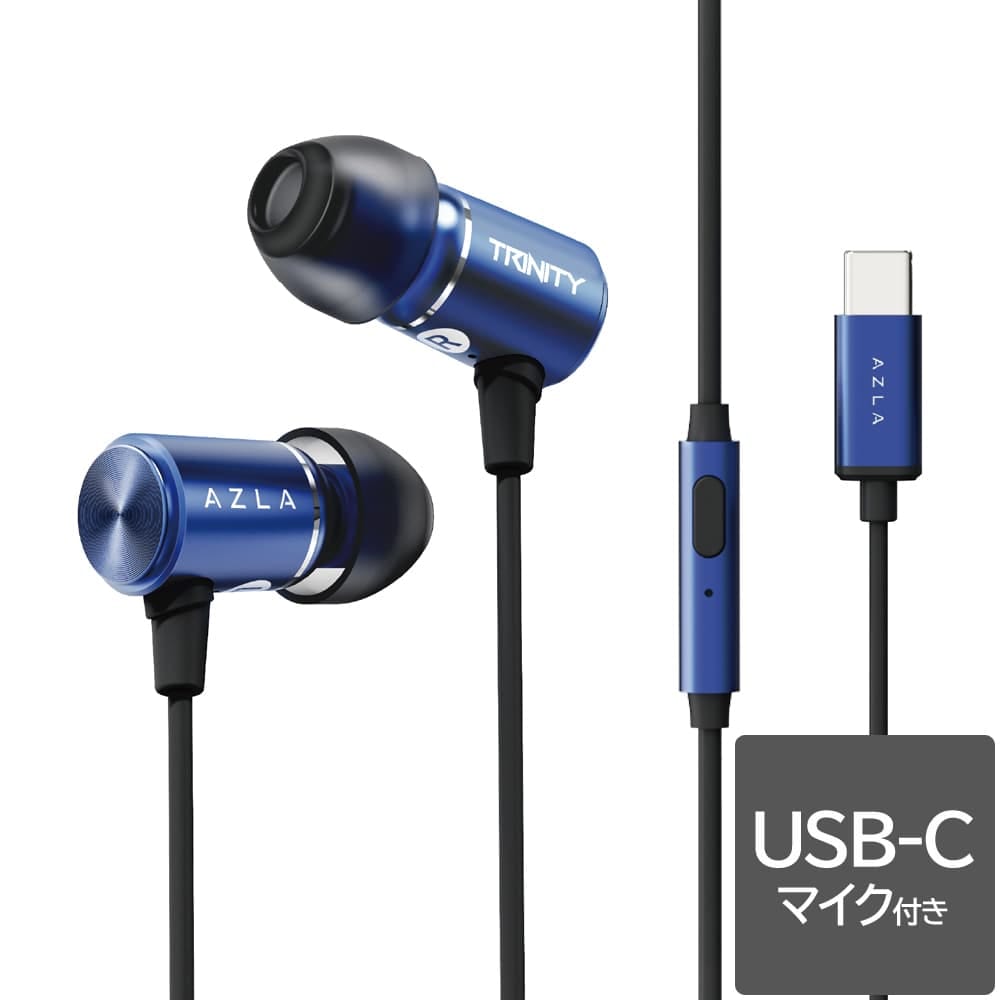 MAMMOTH 有線イヤフォン 青 Amazon.co.jp: イヤホン ブルー