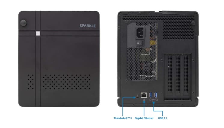 Sparkle TBX-750FA V2 eGPU ���դ�GPU�ܥå��� Thunderbolt 3 PCIe 3.0 x16 750W�Ÿ� ����500W���� ����ե��å��ܡ����б� USB��LAN��� Mac/Windows�б�