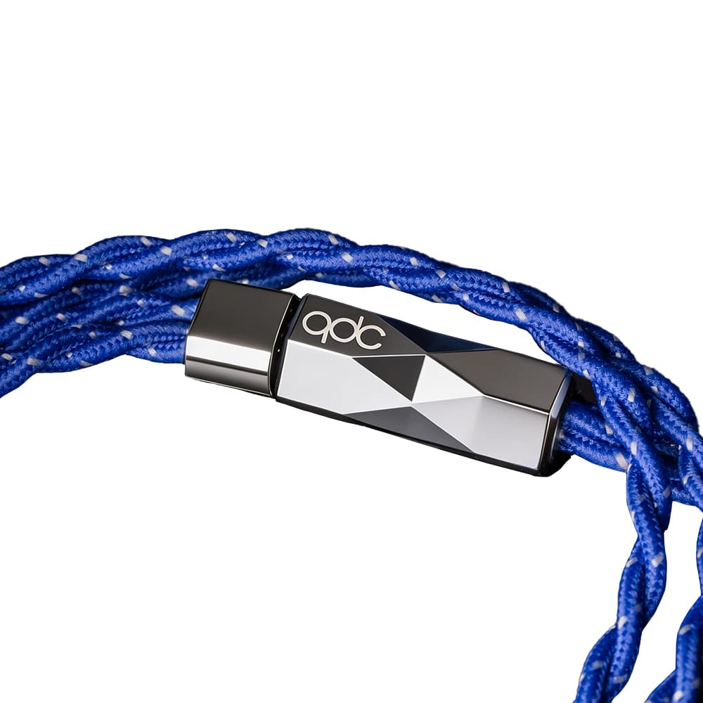 qdc EMPEROR���꡼���ѥ��åץ��졼�ɥꥱ���֥� Dragon Ribbon �ɥ饴�󡦥�ܥ� IEM2pin��³ [QDC-DRAGON-RIBBON-IEM2PIN-BL]